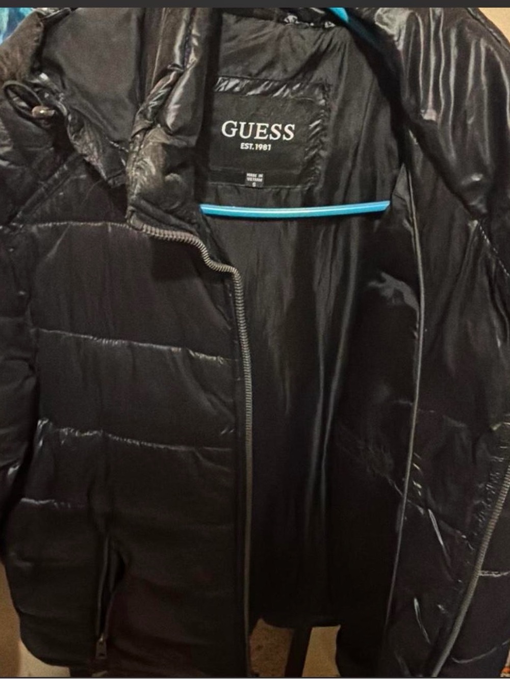 GUESS Women’s Black Quilted Puffer Coat